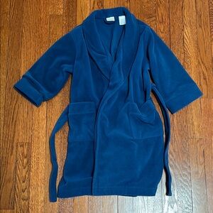 Kids LL Bean Cozy Blue Fleece Robe